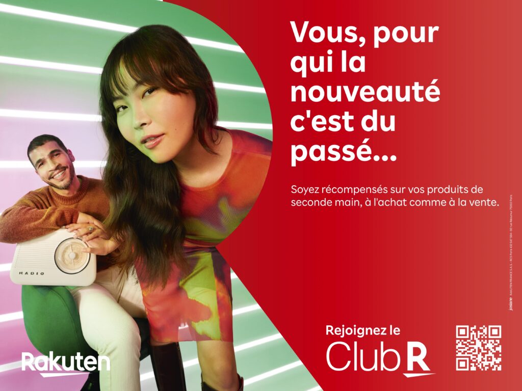 Campagne digitale à Paris pour la marque Rakuten réalisée par l'agence Bengale